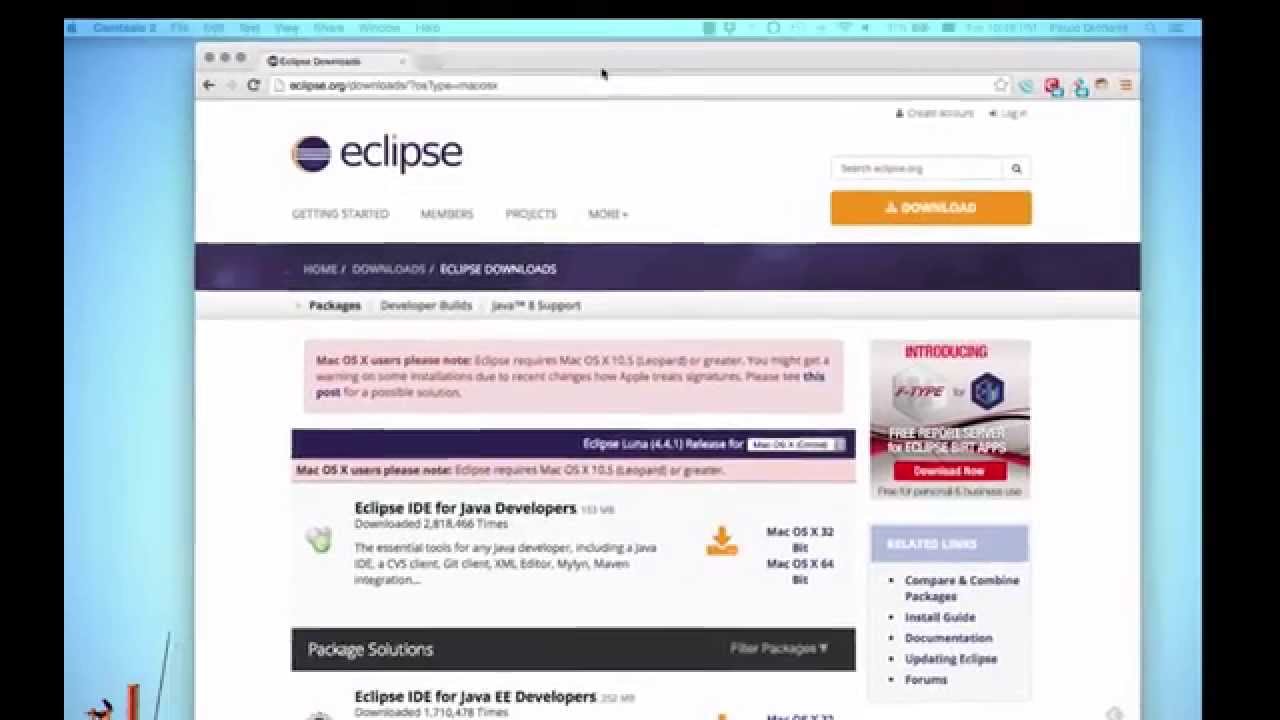 install eclipse for java mac